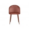 Silla Jonotla velvet pata nogal - Hueso
