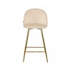 Banco alto Jonotla velvet pata dorada - Beige