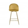 Banco alto Jonotla velvet pata dorada - Beige