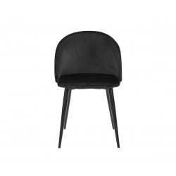 Silla Jonotla velvet pata negra - Negro