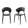 Set de 2 sillas Burdeos - Negro