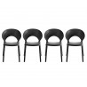 Set de 4 sillas Burdeos - Negro