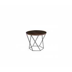 Mesa de centro chica Hexa nogal - Blanco