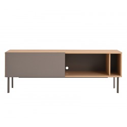 Mueble de tv 150 cm Portales encino - Blanco