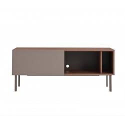 Mueble de tv 120 cm Portales nogal - Negro