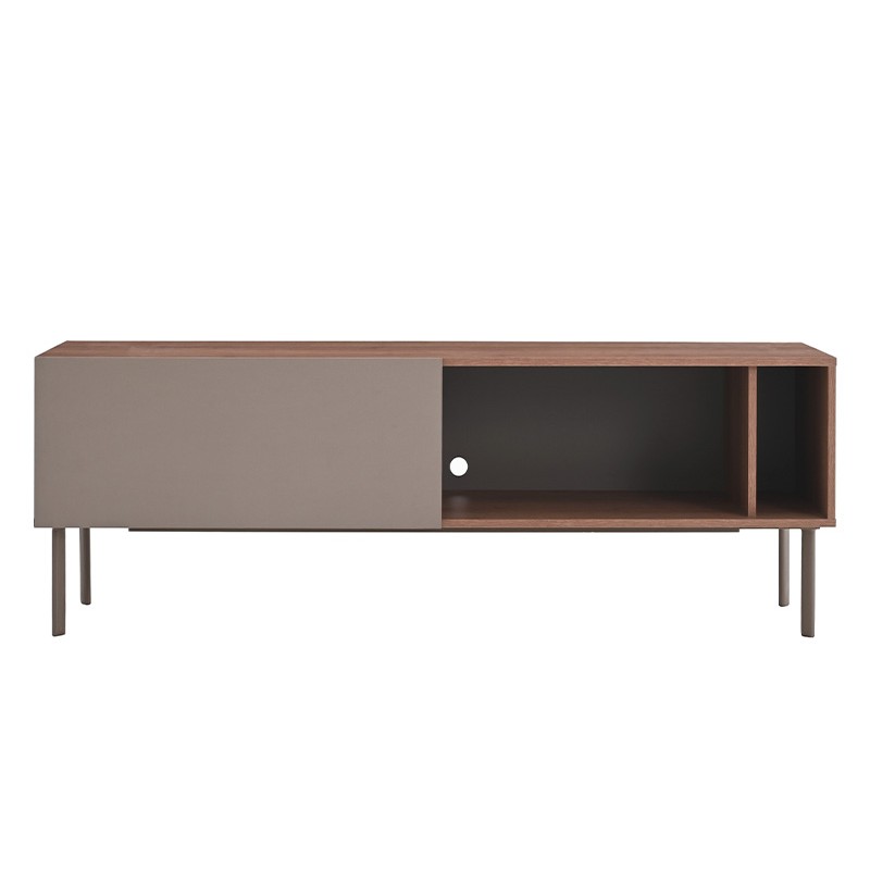 Mueble de tv 150 cm Portales nogal - Gris
