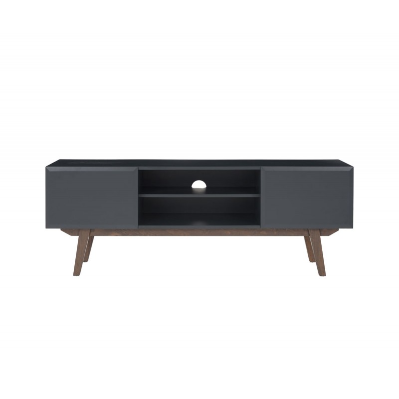 Mueble de tv Cuauhtémoc nogal - Gris oscuro