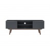 Mueble de tv Cuauhtémoc nogal - Gris oscuro