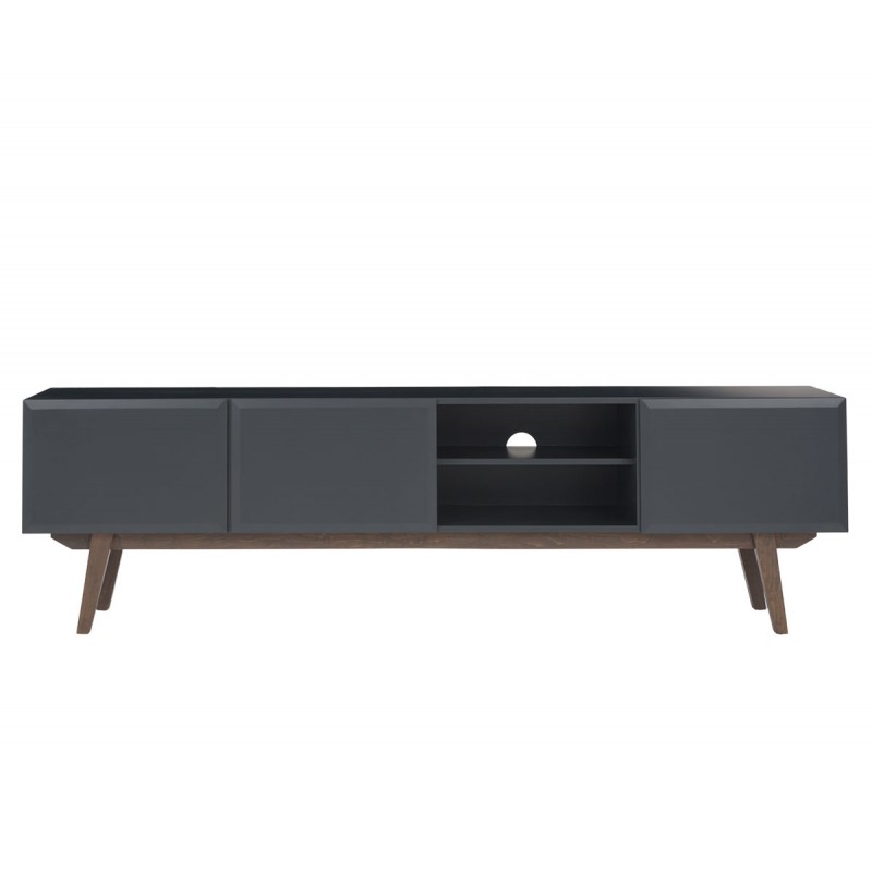 Mueble de tv Cuauhtémoc nogal 200 cm - Gris oscuro