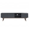 Mueble de tv Cuauhtémoc nogal 200 cm - Gris oscuro