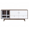 Credenza Evo nogal - Blanco