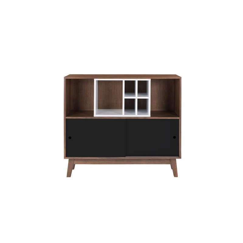Mueble de bar Evo nogal - Negro