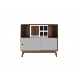 Mueble de bar Evo nogal - Negro