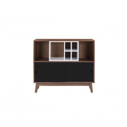 Mueble de bar Evo nogal - Negro