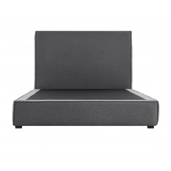 Cama queen size Raquel - Gris oscuro