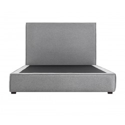 Cama queen size Raquel - Gris claro