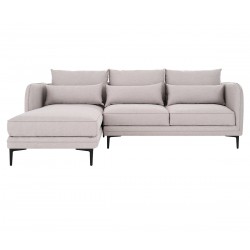 Sillón Tuxama pata dorada - Beige