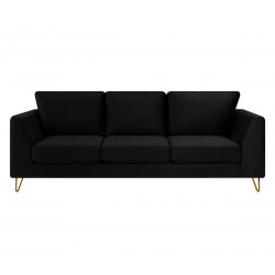 Sofá 3 cuerpos Yoco terciopelo - Negro