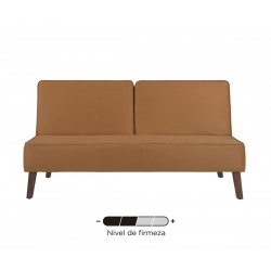 Sofá cama Albacete pata nogal - Naranja
