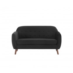 Sillón Dominó pata nogal - Gris oscuro