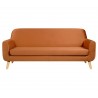 Sofá Jitotol 3 cuerpos terciopelo - Naranja