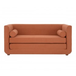 Sofá cama Basil pata nogal - Azul oscuro