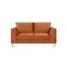 Sofá 2 cuerpos Yoco terciopelo - Naranja