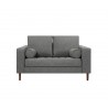 Sofá 2 cuerpos Landero - Gris oscuro