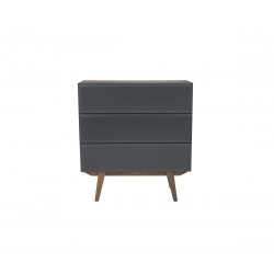 Cómoda Cuauhtémoc nogal - Gris oscuro