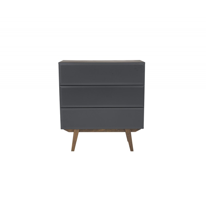 Cómoda Cuauhtémoc nogal - Gris oscuro