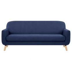 Sofá Jitotol 3 cuerpos pata encino - Azul