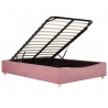 Base de cama Nakane queen size - Rosa cenizo