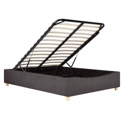 Base de cama Nakane queen size - Rosa cenizo