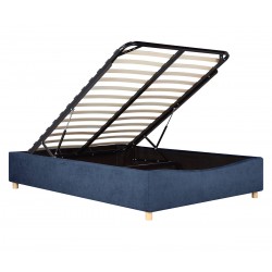 Base de cama Nakane matrimonial - Azul marino