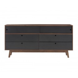 Cómoda Evo nogal - Negro