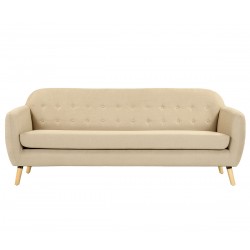 Sofá 3 cuerpos San Blas pata encino - Amarillo