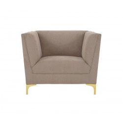 Sillón Navarra pata dorada - Taupe