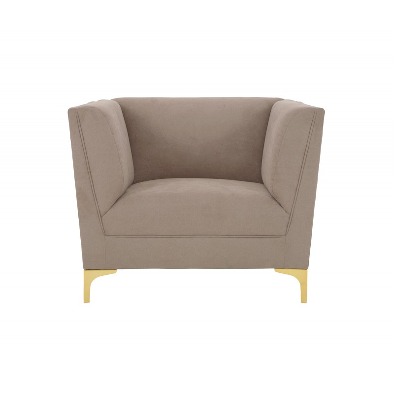 Sillón Navarra pata dorada - Taupe