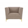 Sillón Navarra pata dorada - Taupe