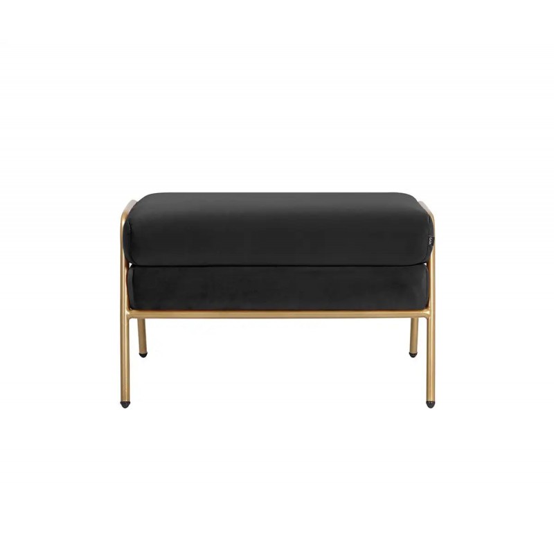Taburete Tuxama pata dorada - Negro