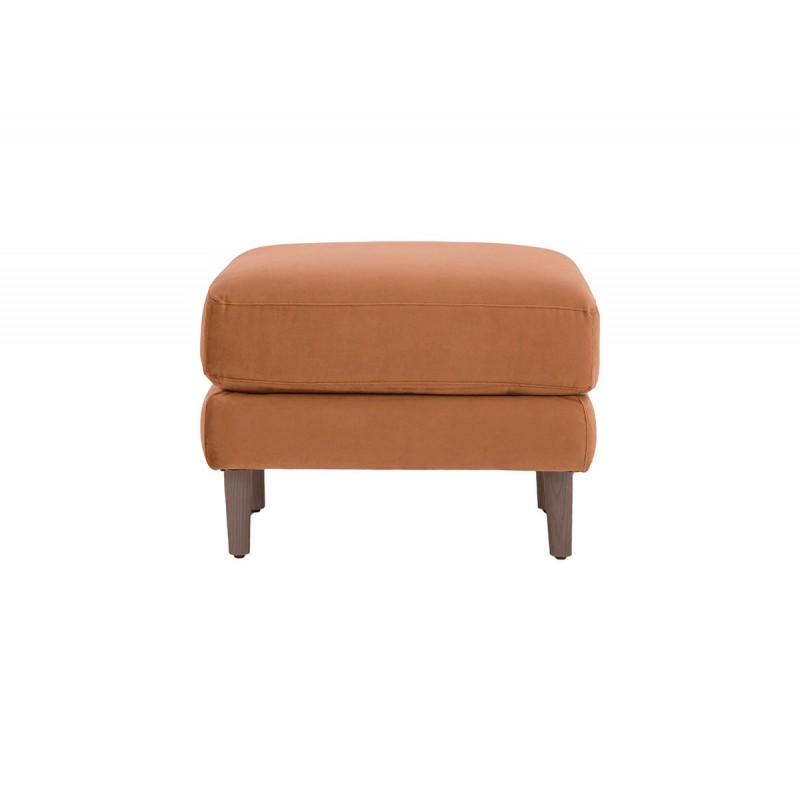 Taburete Levanto pata nogal - Terracota