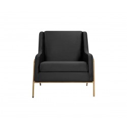 Sillón Tuxama pata dorada - Beige