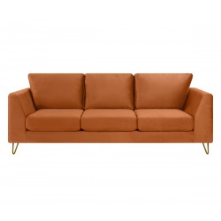 Sofá 3 cuerpos Yoco terciopelo - Negro