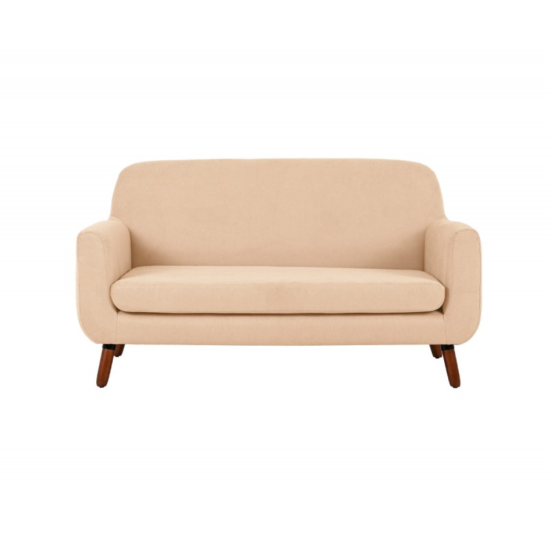 Sofá Jitotol 2 cuerpos pata nogal - Beige