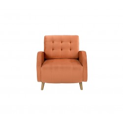 Sillón Dominó pata dorada - Beige