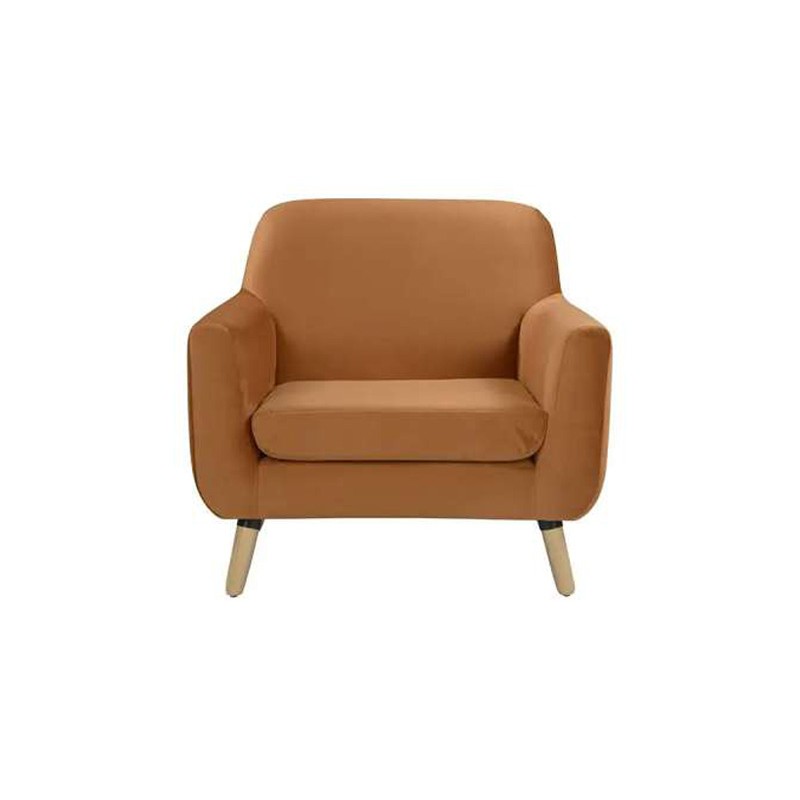 Sillón Jitotol terciopelo - Naranja