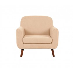 Sillón Jitotol pata nogal - Beige