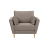 Sillón Levanto pata encino - Taupe