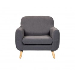 Sillón Jitotol pata encino - Gris oscuro
