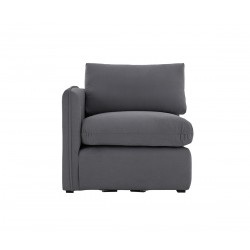 Sillón con brazo izquierdo Bossano - Gris oscuro